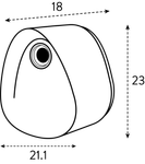 essential bird house 18cm fibrous grey